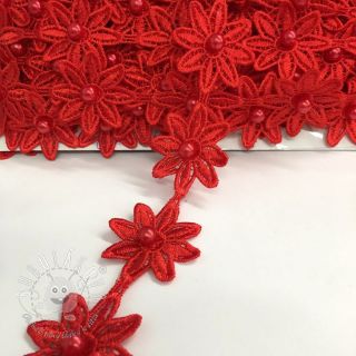 Čipka Bloom red