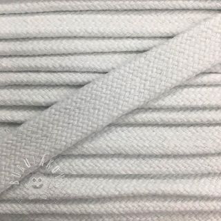 Bavlnená šnúra plochá 17 mm biela