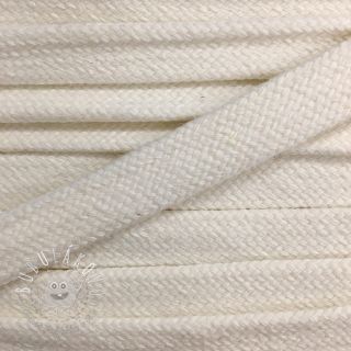 Bavlnená šnúra plochá 17 mm krémová