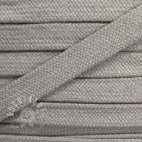 Bavlnená šnúra plochá 17 mm sivá bledá