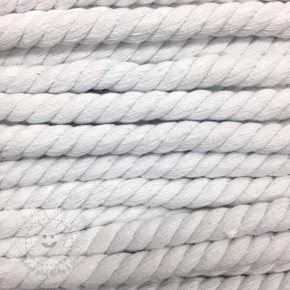 Bavlnená šnúra točená 12 mm biela