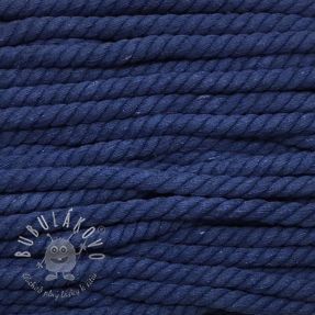 Bavlnená šnúra točená 12 mm modrá