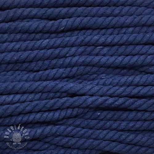 Bavlnená šnúra točená 12 mm modrá