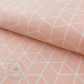 Dekoračná látka Cube pastel pink