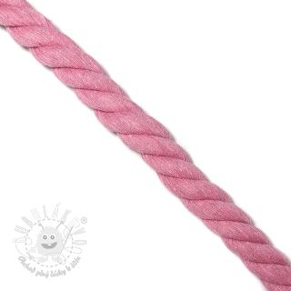 Bavlnená šnúra točená 2,5 cm rose