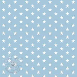 Bavlnená látka Petit stars light blue