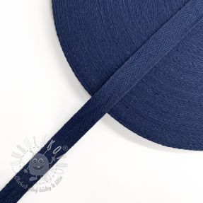 Keprová stuha bavlnená 15 mm dark blue