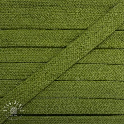 Bavlnená šnúra plochá 17 mm olive green
