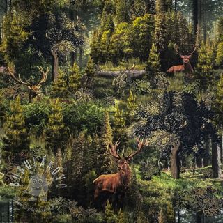 Dekoračná látka Ancient forest digital print
