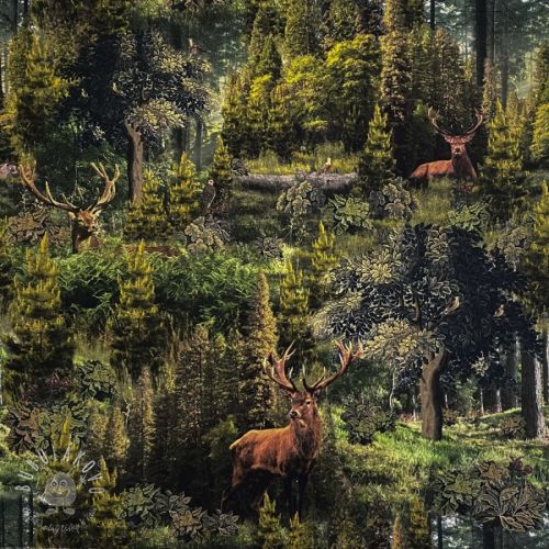 Dekoračná látka Ancient forest digital print