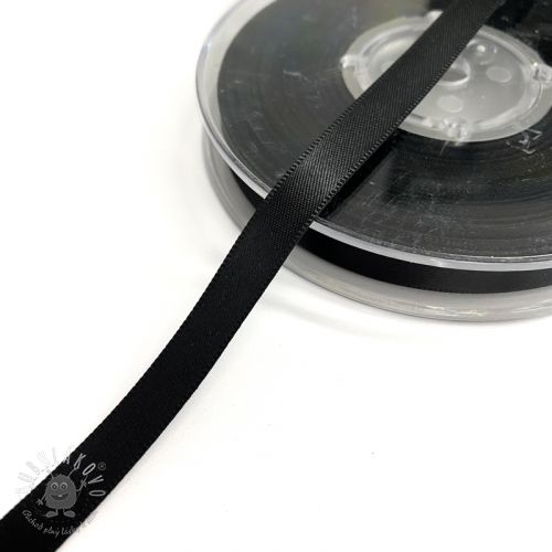 Saténová stuha obojstranná 9 mm black
