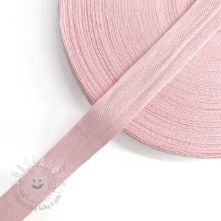 Keprová stuha bavlnená 25 mm pink
