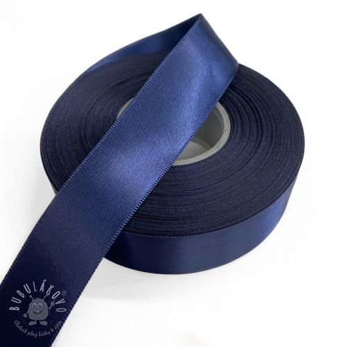 Saténová stuha obojstranná 25 mm dark blue