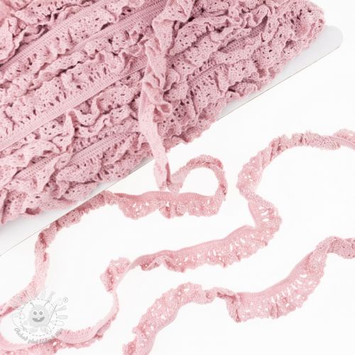 Bavlnená čipka elastická pink