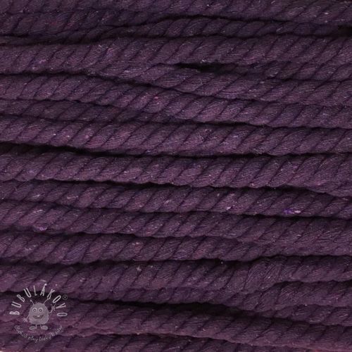 Bavlnená šnúra točená 12 mm fialová