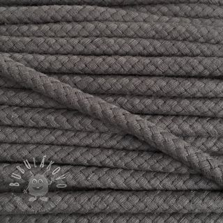Bavlnená šnúra 8 mm dark grey