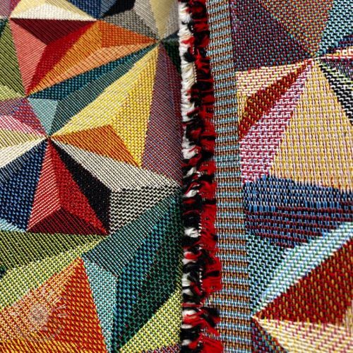 Dekoračná látka GOBELIN Colourful triangles