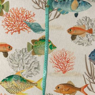 Dekoračná látka Linenlook premium Reef Fish digital print