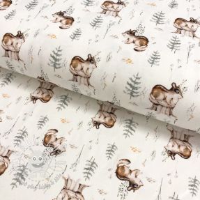 Úplet Snoozy fabrics Cute badger digital print
