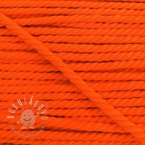 Bavlnená šnúra točená 5 mm neon orange