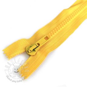 Zips kostený deliteľný 70 cm yellow