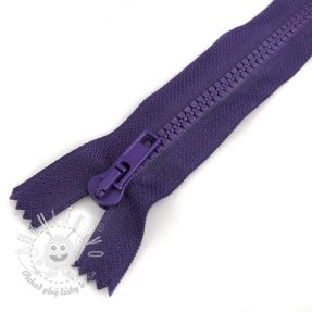 Zips kostený nedeliteľný 20 cm purple