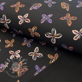 Softshell zimný Butterfly black digital print
