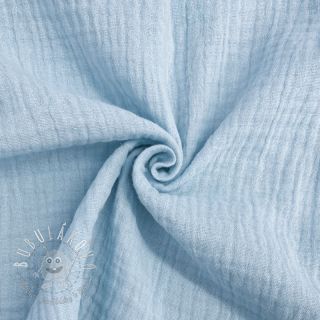 Dvojitá gázovina/mušelín light blue