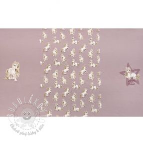 Teplákovina Unique unicorn rose PANEL digital print