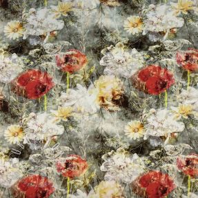 Viskóza Artistic flowers design F digital print