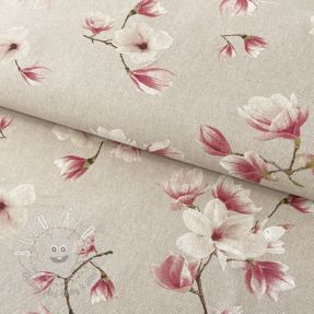 Dekoračná látka Linenlook Floral magnolia bloom