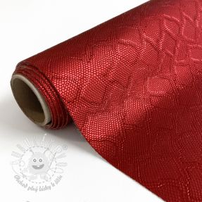 Umelá koža SNAKE rouge metal